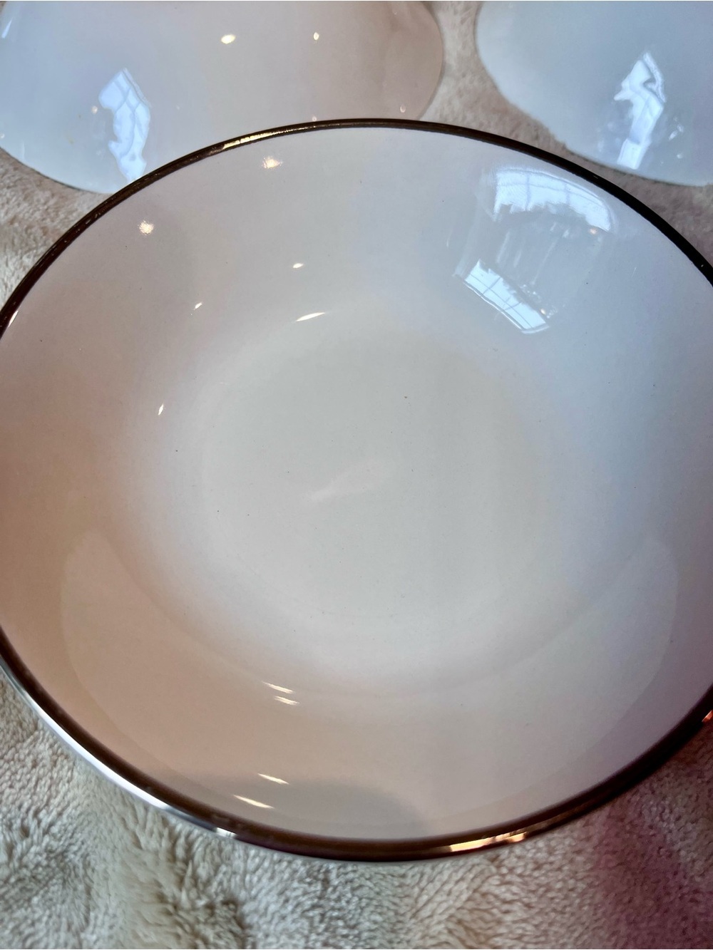 Vintage International Silver Silver Elegance Ironstone Bowls Set of 8 England - Picture 13 of 16